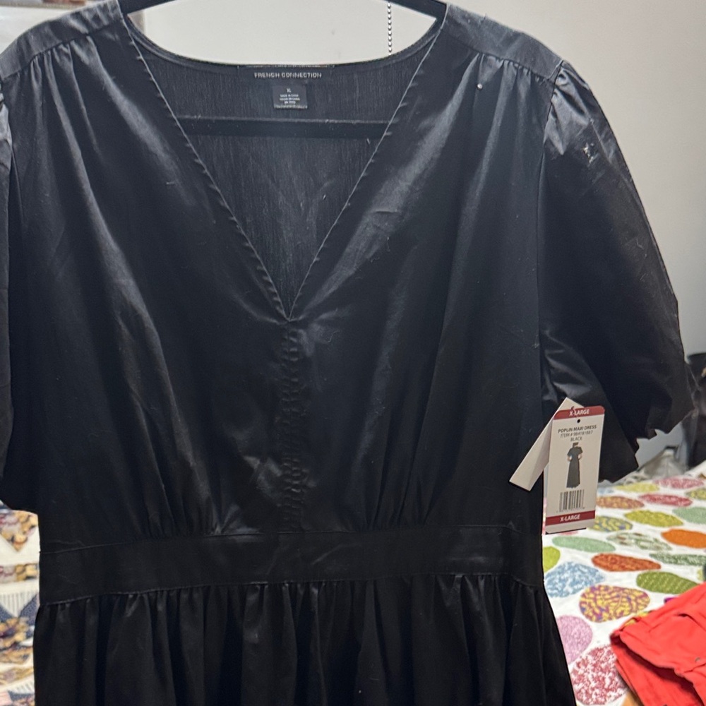 French Connection Elegant Black Midi Dress